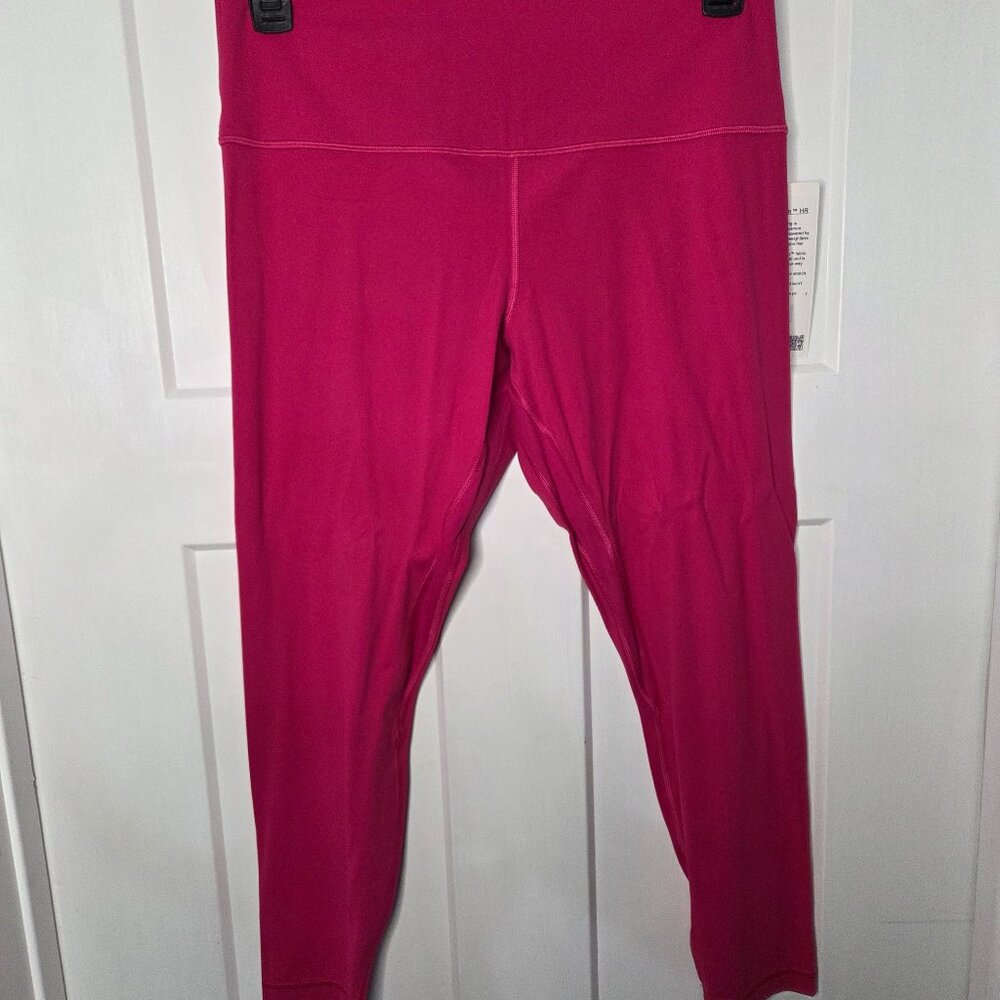 Lululemon Align High-Rise Crop 23 Sonic Pink Nulu Leggings‎ LW6BGKS Size 12 NEW